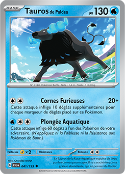 Carte Pokémon Tauros de Paldea 041/193 de la série Évolutions à Paldea en vente au meilleur prix