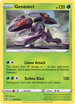 Genesect V 185/264 - Fusion Strike - Pokémon TCG - Mint Condition