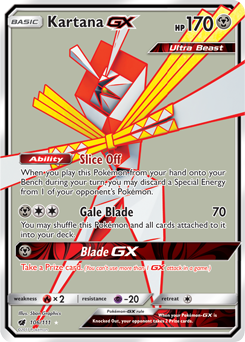 Kartana GX 70/111 Crimson Invasion- NM Ultra Rare Pokemon Card