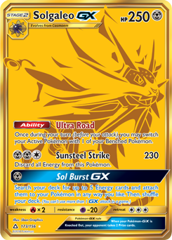 Pokemon SM-5 Ultra Prism Card: Solgaleo Prism Star - 89/156 - Rare