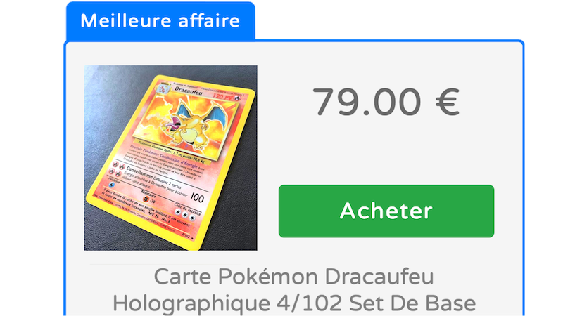 Comparateur de prix cartes Pokémon